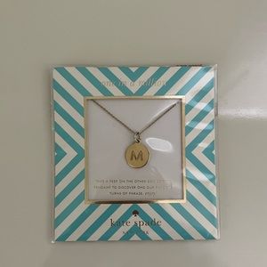 Kate Spade "M" Initial Pendant